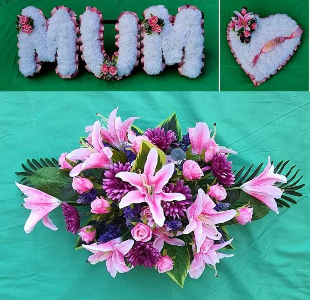 Mum, Heart And Coffin Spray Package